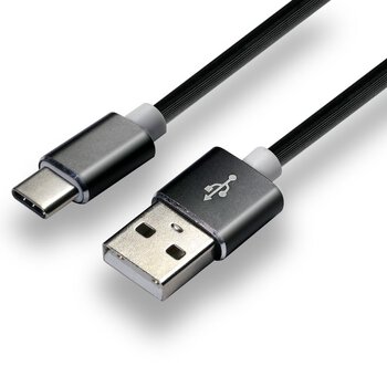 USB silicone cable - USB-C / Type-C everActive CBS-1.5CB 150cm with support for fast charging up to 3A black