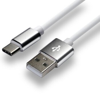 USB silicone cable - USB-C / Type-C everActive CBS-1.5CW 150cm with support for fast charging up to 3A white