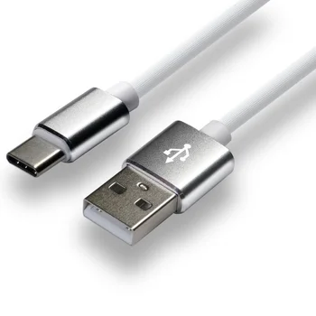 Silicone cable USB - USB-C / Type-C everActive CBS-1CW 100cm with support for fast charging up to 3A white