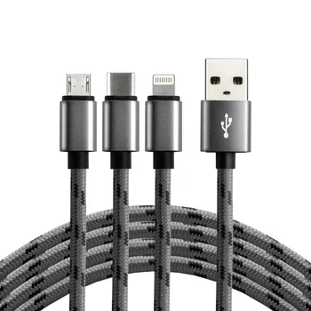 Cable USB cable 3in1 - USB-C, Lightning, micro USB 120cm everActive CBB-1.2MCI to 2.4A