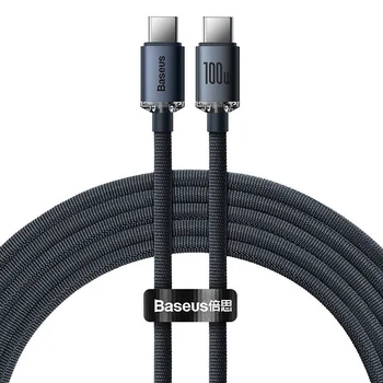 Kabel przewód USB-C PD 2.0 200cm Baseus Crystal CAJY000701 Quick Charge 3.0 5A z obsługą szybkiego ładowania 100W