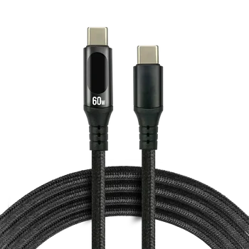 Cable cable USB-C PD LCD cable 100cm everActive CBB-1PDL Power Delivery 2.0 with support for fast charging 3A/20V 60W