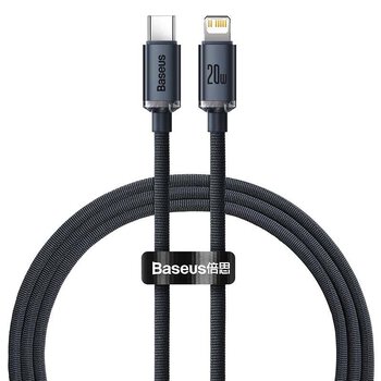 USB-C / Type-C - Lightning / iPhone Cable 120cm Baseus Crystal CAJY000201 with support for fast charging 20W PD