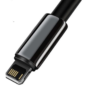 Cable USB - Lightning / iPhone 200cm Baseus Tungsten Gold CALWJ-A01 with 2.4A fast charging support