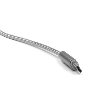 pleciony kabel USB - USB-C / Type-C eXtreme srebrny 120cm