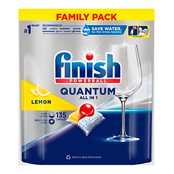 Dishwasher capsules Finish Quantuml Lemon 135 pcs.