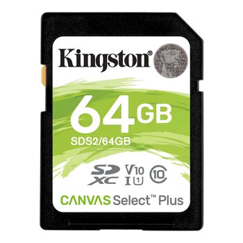 Kingston Canvas Select SDXC 64GB Class 10 UHS-I U1 Memory Card - 100MB/s