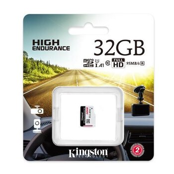 Kingston High Endurance microSDHC 32GB 95MB/s memory card dedicated for monitoring