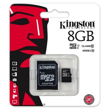 karta pamięci Kingston microSDHC 8GB class 10 UHS-I + adapter SD