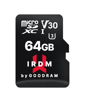 GOODRAM 64GB IRDM M3AA V30 U3 microSD Memory Card + SD Adapter