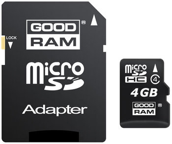 karta pamięci microSDHC GOODRAM 4GB - rozpakowana