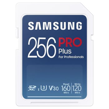 Memory card Samsung PRO Plus SDXC 256GB class 10 UHS-I U3 V30 - 160MB/s