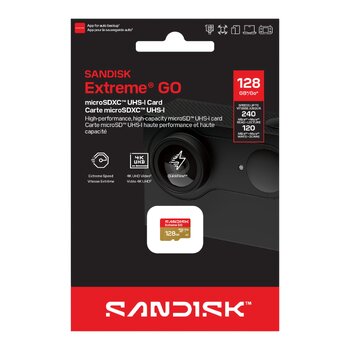 Karta pamięci SanDisk microSD (microSDXC) 128GB Extreme GO 240/120MB/s UHS-I U3 V30 A2