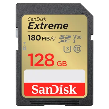 SanDisk 128GB Extreme 180/90MB/s UHS-I U3 V30 SD (SDXC) Memory Card