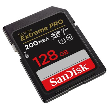 SanDisk 128GB Extreme PRO 200/90MB/s UHS-I U3 V30 SD Memory Card (SDXC)