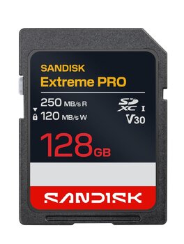 Karta pamięci SD (SDXC) SanDisk 128GB Extreme PRO 250/120MB/s UHS-I U3 V30