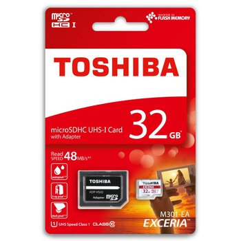 karta pamięci Toshiba microSDHC 32GB EXCERIA M301 48MB/s class 10 UHS-I