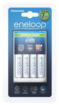 Panasonic Eneloop Charger BQ-CC17 + 4 x R6/AA Eneloop 2000mAh BK-3MCCE