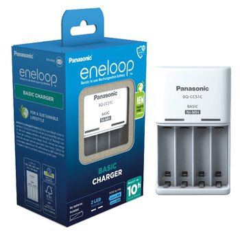 Rechargeable battery charger Ni-MH Panasonic Eneloop BQ-CC51 EKO