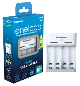 Ładowarka akumulatorków Ni-MH Panasonic Eneloop BQ-CC61 USB EKO