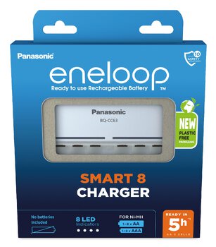 Rechargeable battery charger Ni-MH Panasonic Eneloop BQ-CC63 EKO