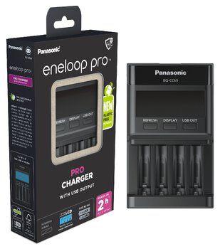 Rechargeable ni-MH battery charger Panasonic Eneloop BQ-CC65 EKO