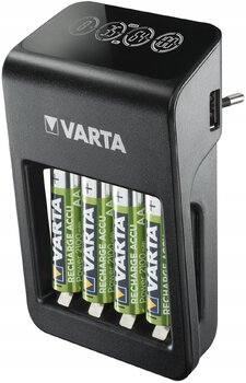 Ni-MH VARTA LCD PLUG CHARGER PLUS 57687 + 4 x R6 / AA 2100 mAh