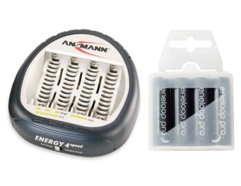 ładowarka Ansmann Energy 4 Speed + 4 x R6/AA Panasonic Eneloop PRO 2550 (box)