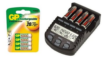 ładowarka BC-700 + 4 akumulatorki x GP R03 AAA Ni-MH 1000