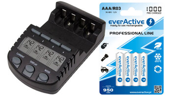 ładowarka BC-700 + 4 x R03/AAA everActive 1000