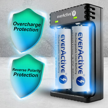 Charger for Li-ion cylindrical batteries everActive LC-200