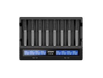 Chargeur pour batteries 3.7V/1.2V XTAR VC8 USB-C Chargeur pour batteries 3.7V/1.2V XTAR VC8 USB-C