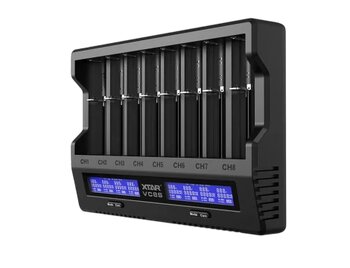 Chargeur pour batteries 3.7V/1.2V XTAR VC8S USB-C SET