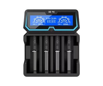 Chargeur pour batteries 3.7V/1.2V XTAR X4 microUSB pbank