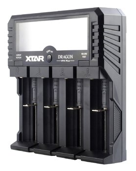 Charger for cylindrical Batteries Li-ion 18650 Xtar VP4 + Dragon