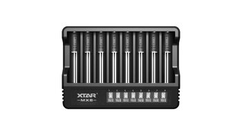 Charger for 3.6V / 3.7V / 1.5V and 1.2V Ni-MH XTAR MX8 Li-ion batteries