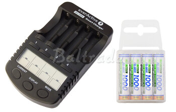 ładowarka everActive NC-1000 + 4 x R03/AAA Panasonic High Capacity 1000 BOX