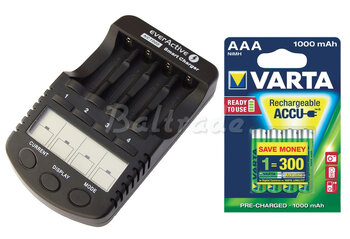ładowarka everActive NC-1000 + 4 x R03/AAA Varta Ready2Use 1000