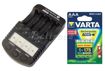 ładowarka everActive NC-1000 + 4 x R03/AAA Varta Ready2Use 800