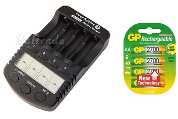 ładowarka everActive NC-1000 + 4 x R6/AA GP 2700 blister