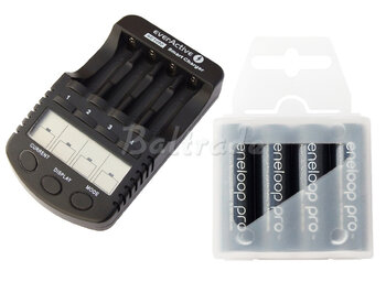 ładowarka everActive NC-1000 + 4 x R6/AA Panasonic Eneloop PRO 2550 (box)