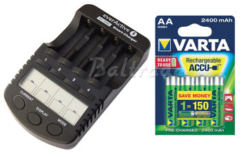 ładowarka everActive NC-1000 + 4 x R6/AA Varta Ready2Use 2400