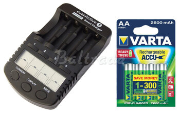 ładowarka everActive NC-1000 + 4 x R6/AA Varta Ready2Use 2600