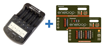 ładowarka everActive NC-1000 PLUS + 16 x R03/AAA Eneloop Expedition Tones