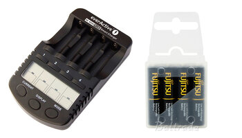 ładowarka everActive NC-1000 PLUS + 4 x R03/AAA Fujitsu 950mAh