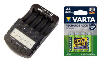 ładowarka everActive NC-1000 PLUS + 4 x R6/AA Varta Ready2use 2600mAh