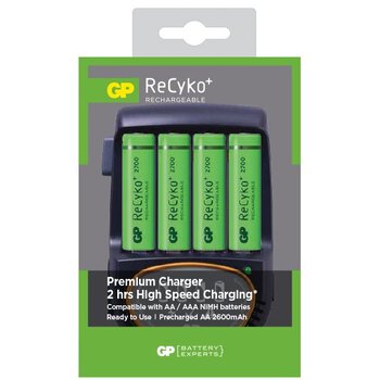GP Charger PB50 H500 + 4 x AA/R6 ReCyko + 2700 Series 2600mAh