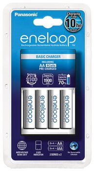 Panasonic Eneloop Charger BQ-CC51 + 4 x R6/AA Eneloop 2000mAh BK-3MCCE