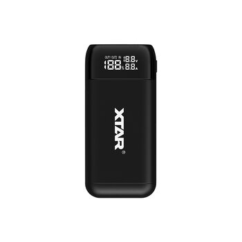 Charger/Power Bank for cylindrical batteries Li-ion 18650/20700/21700/26650 Xtar PB2S Black
