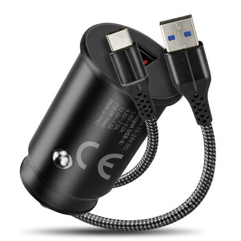 everActive CC-15QC Car Charger with QC3.0 USB Socket 18W + USB-C Cable 1m everActive CC-15QC Car Charger with QC3.0 USB Socket 18W + USB-C Cable 1m